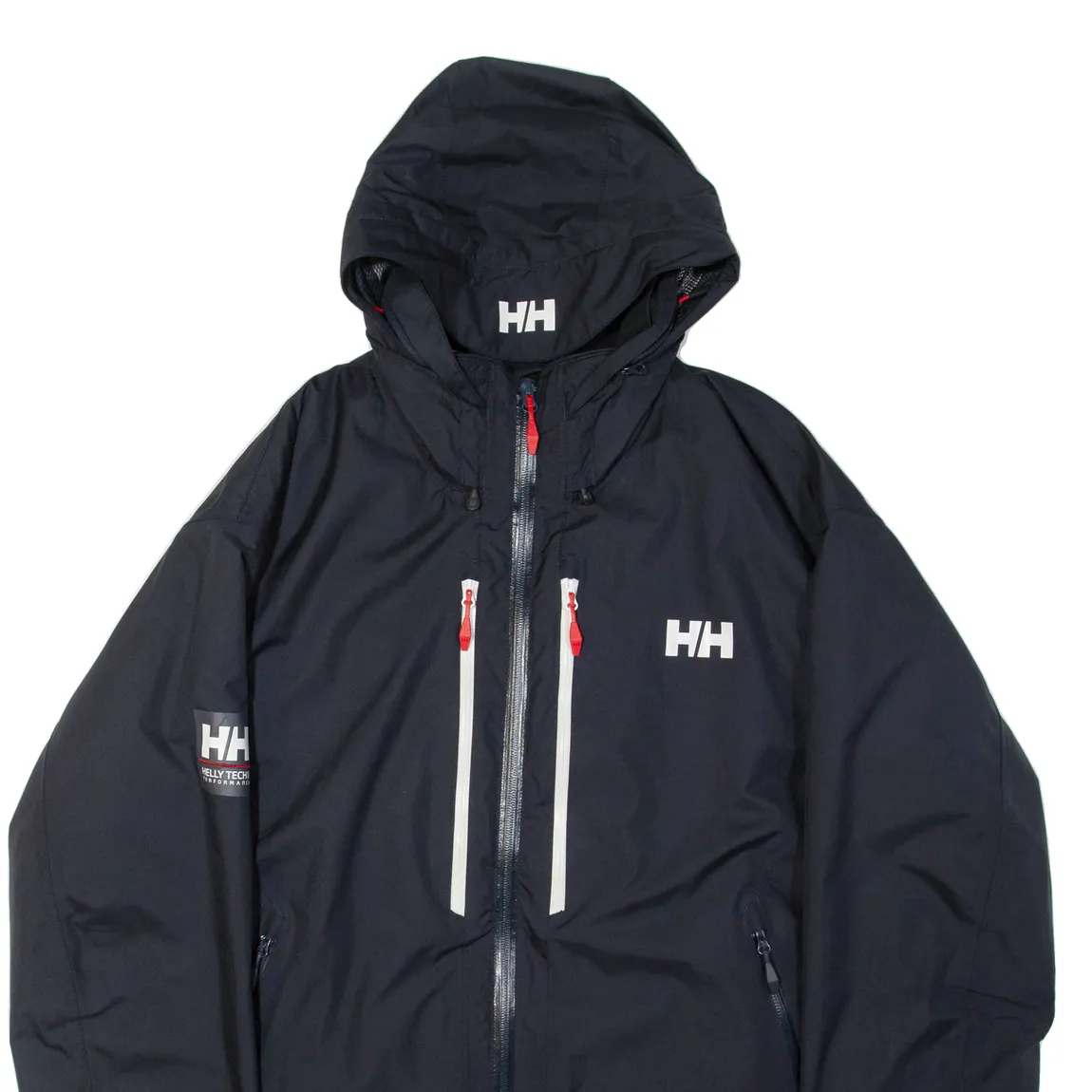 HELLY HANSEN Mens Rain Jacket Blue Hooded 2XL