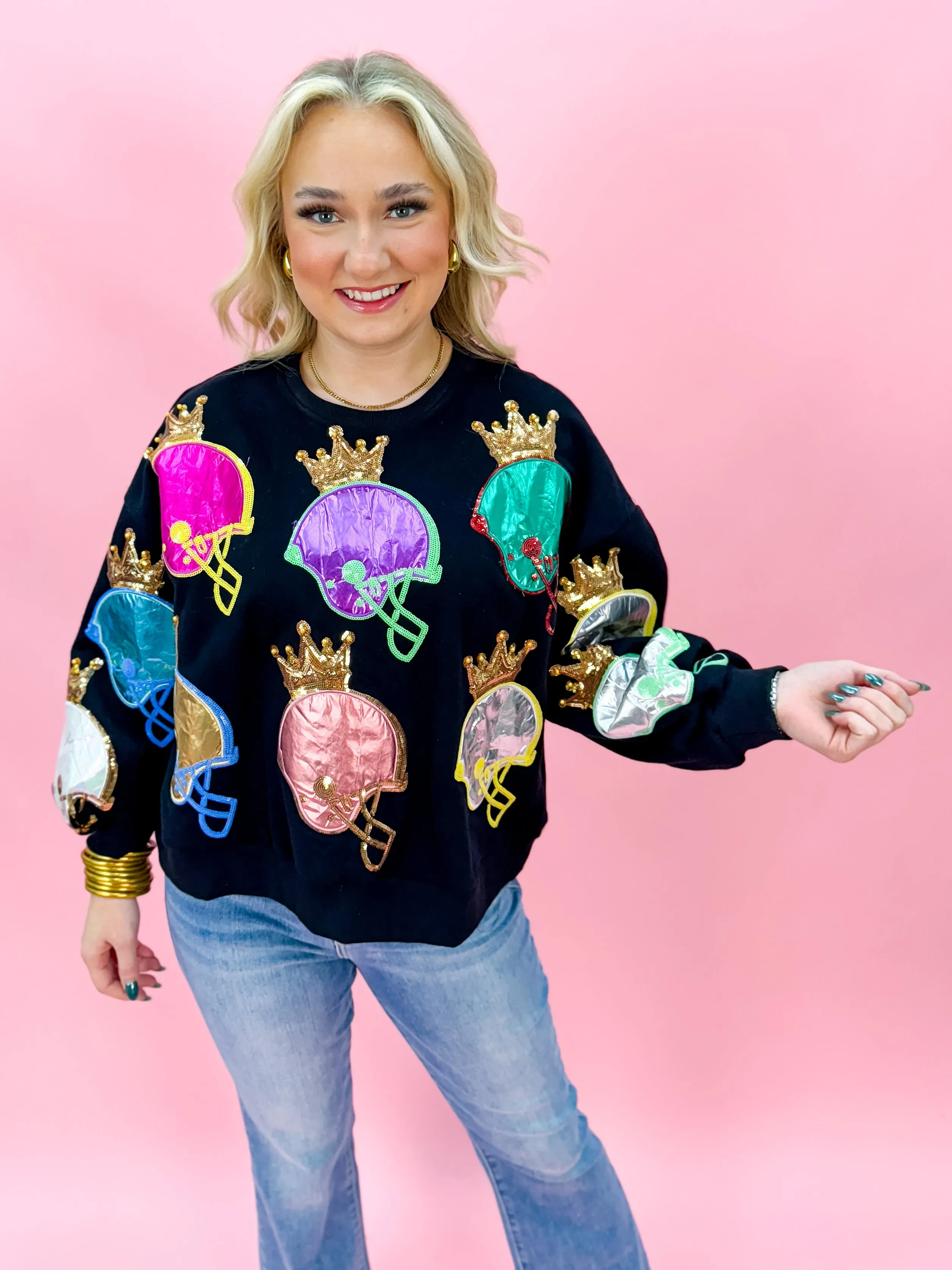 Helmet Multi Color Queen Sweatshirt