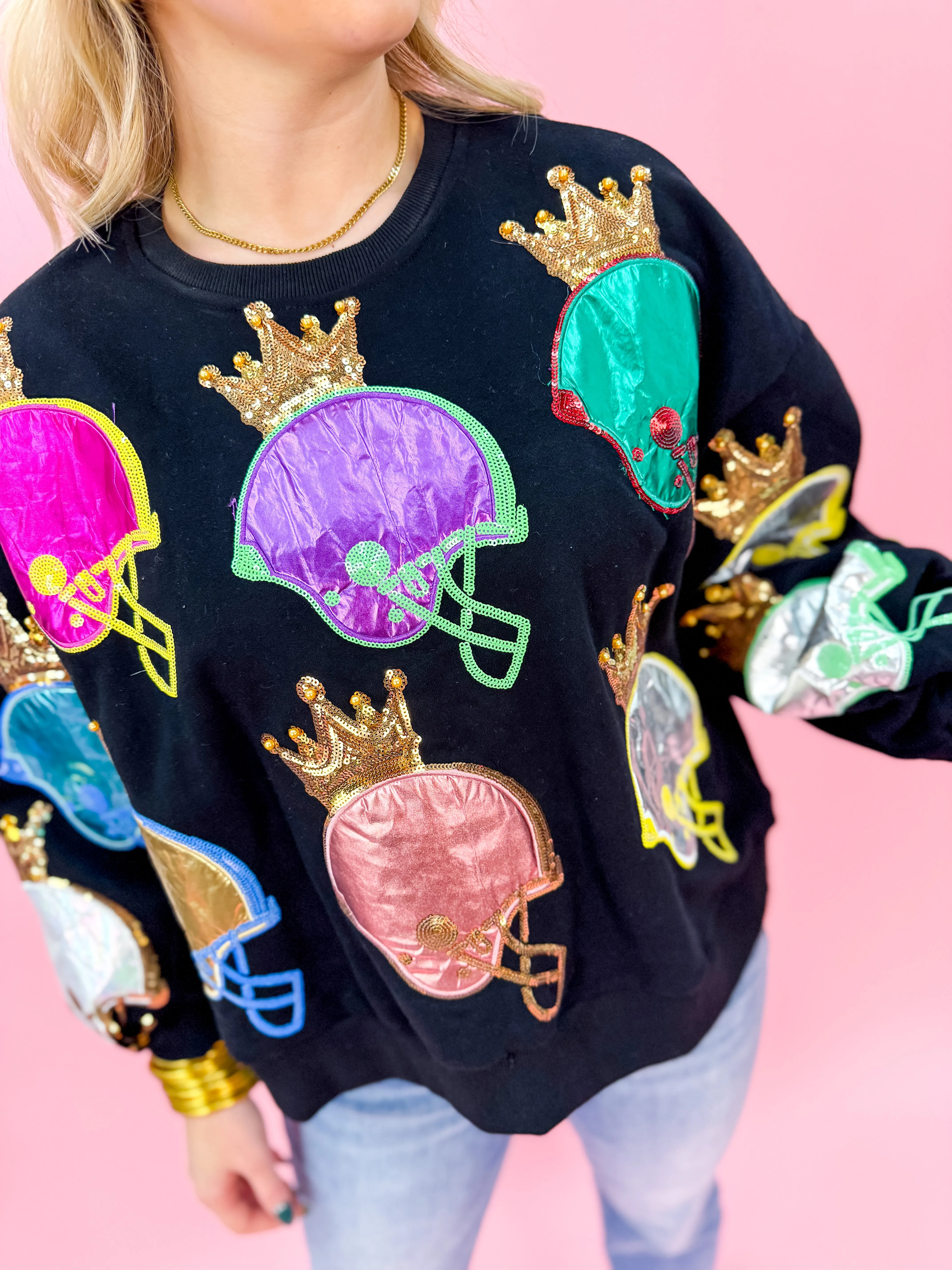 Helmet Multi Color Queen Sweatshirt