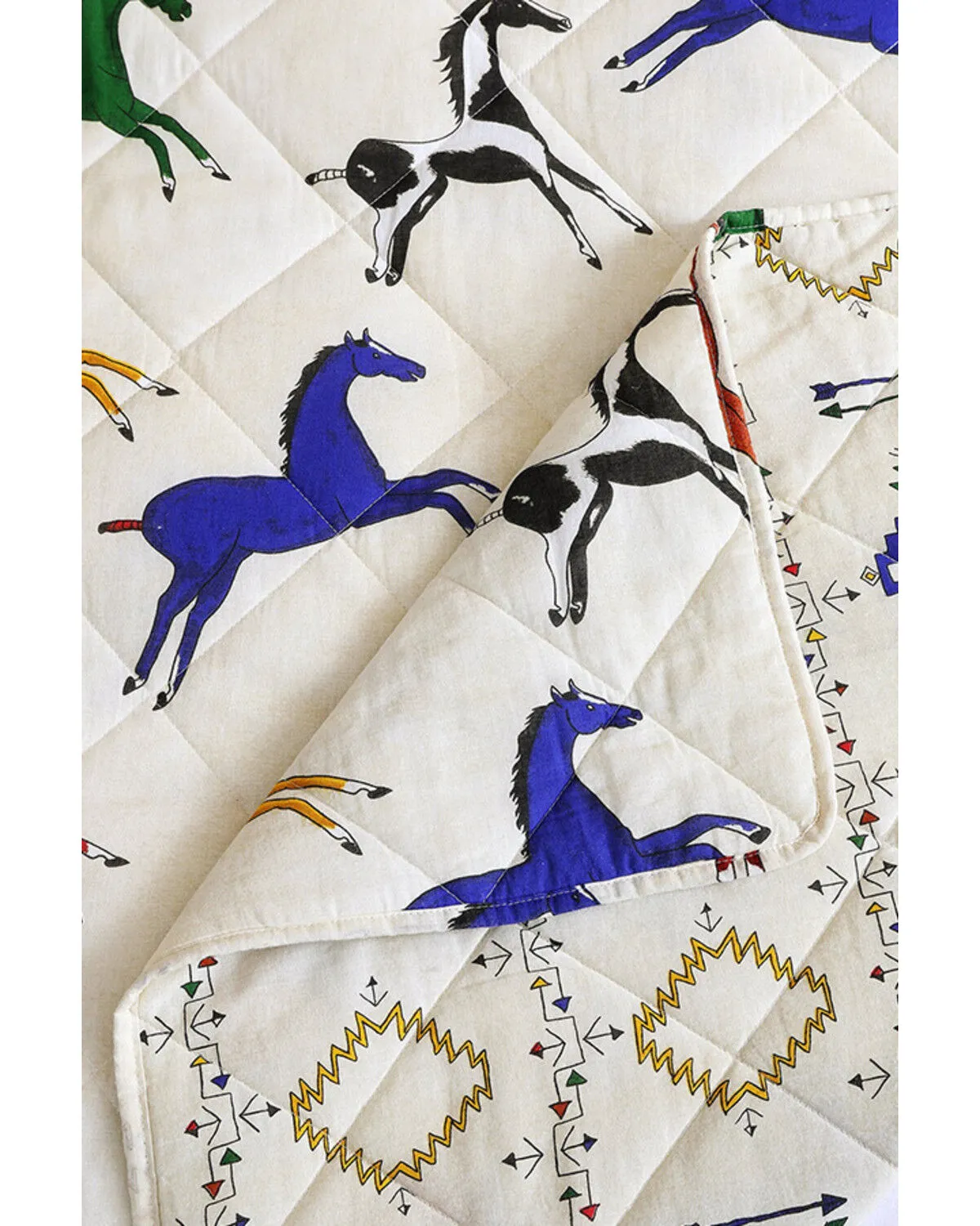 HiEnd Accents Wild Horses Reversible 3 Piece Quilt Set - King Size