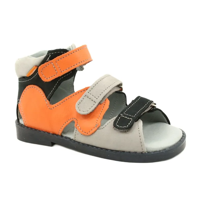 High prophylactic sandals Mazurek 291 gray orange grey