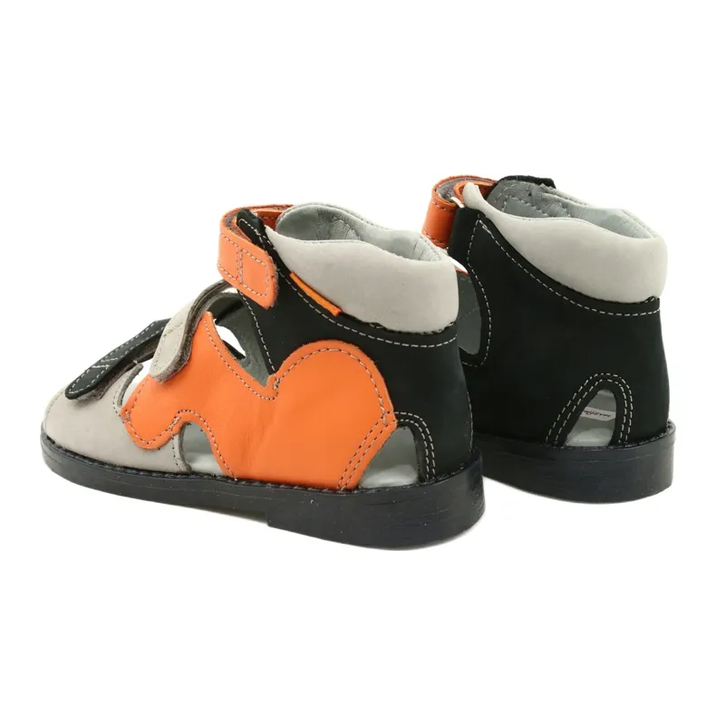 High prophylactic sandals Mazurek 291 gray orange grey