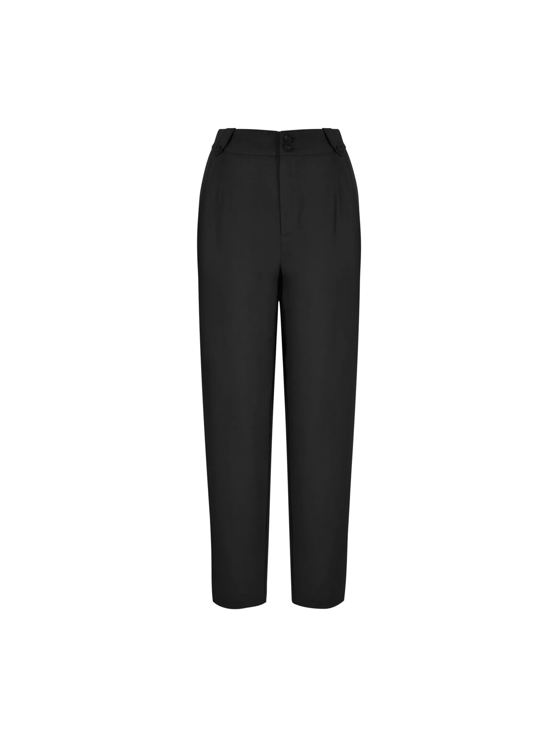 High-Waisted Straight Slim Tailored Trousers