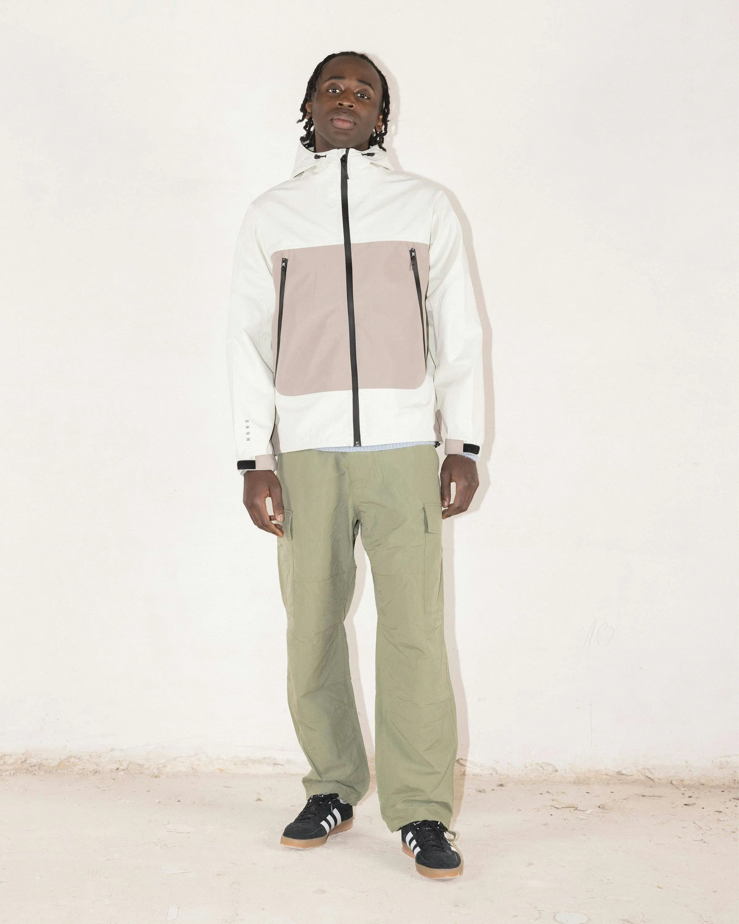 Highsnobiety – 3 Layer Nylon Jacket Off-white/Grey | Highsnobiety Shop