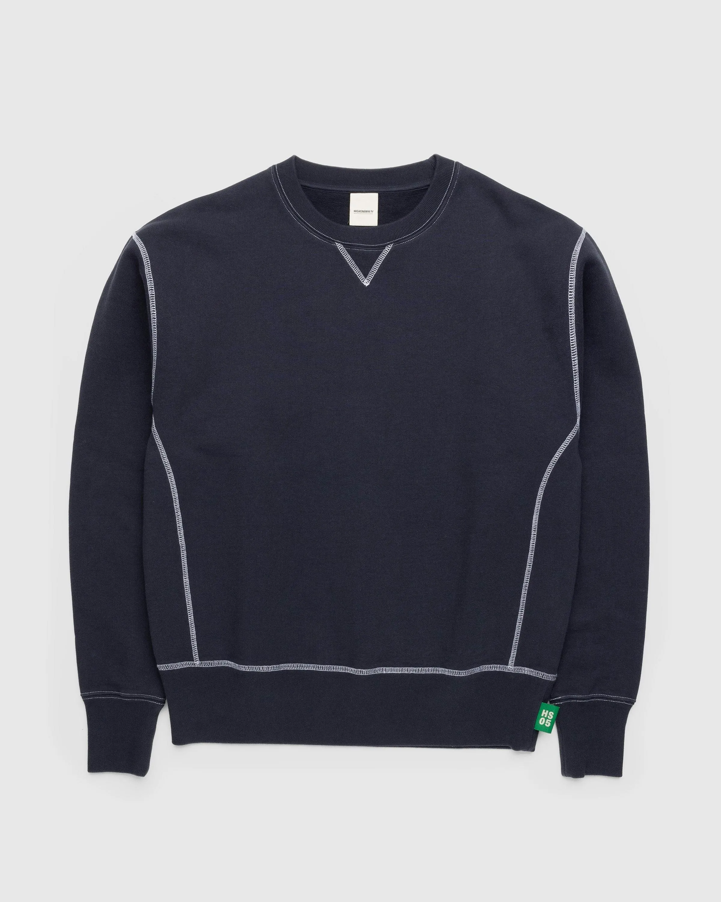 Highsnobiety – Contrast Stitch Fleece Crew Navy | Highsnobiety Shop