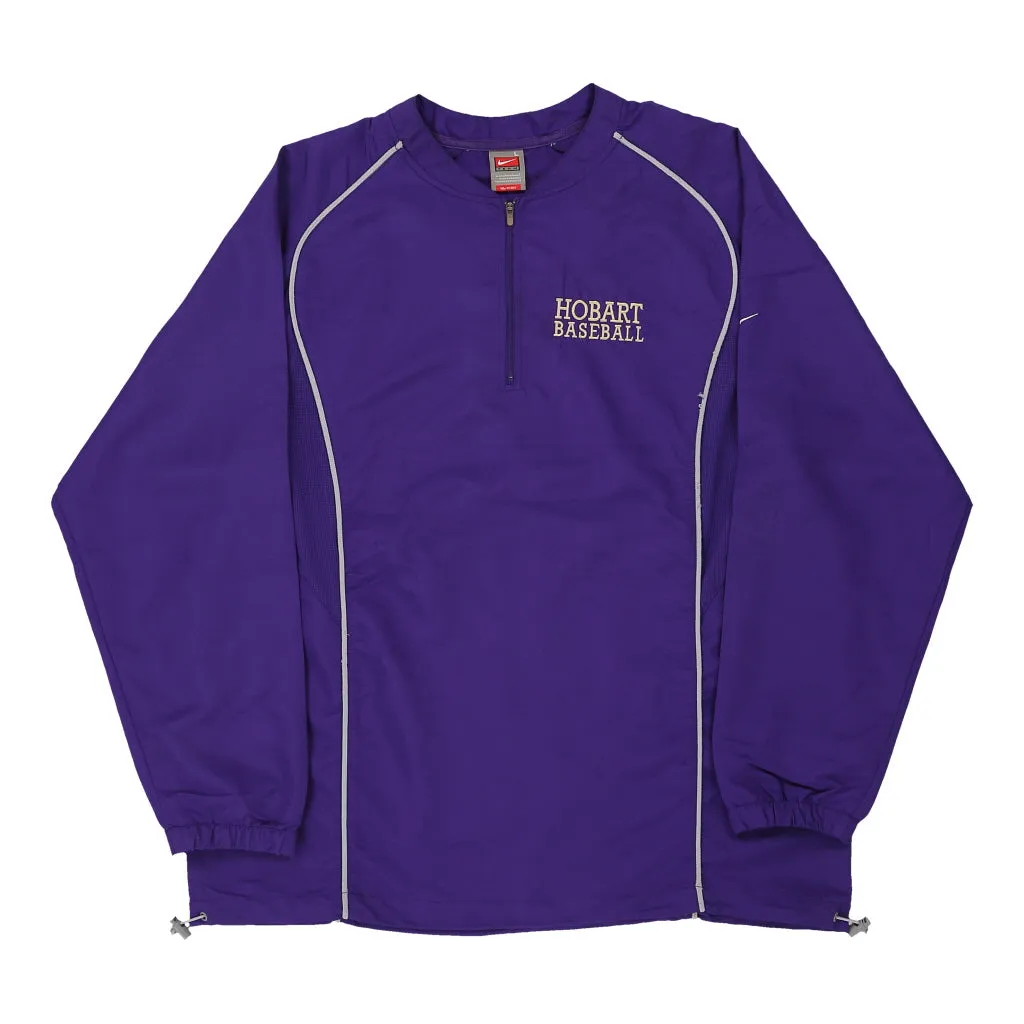 Hobart Baseball Nike 1/4 Zip - Large Purple Polyester