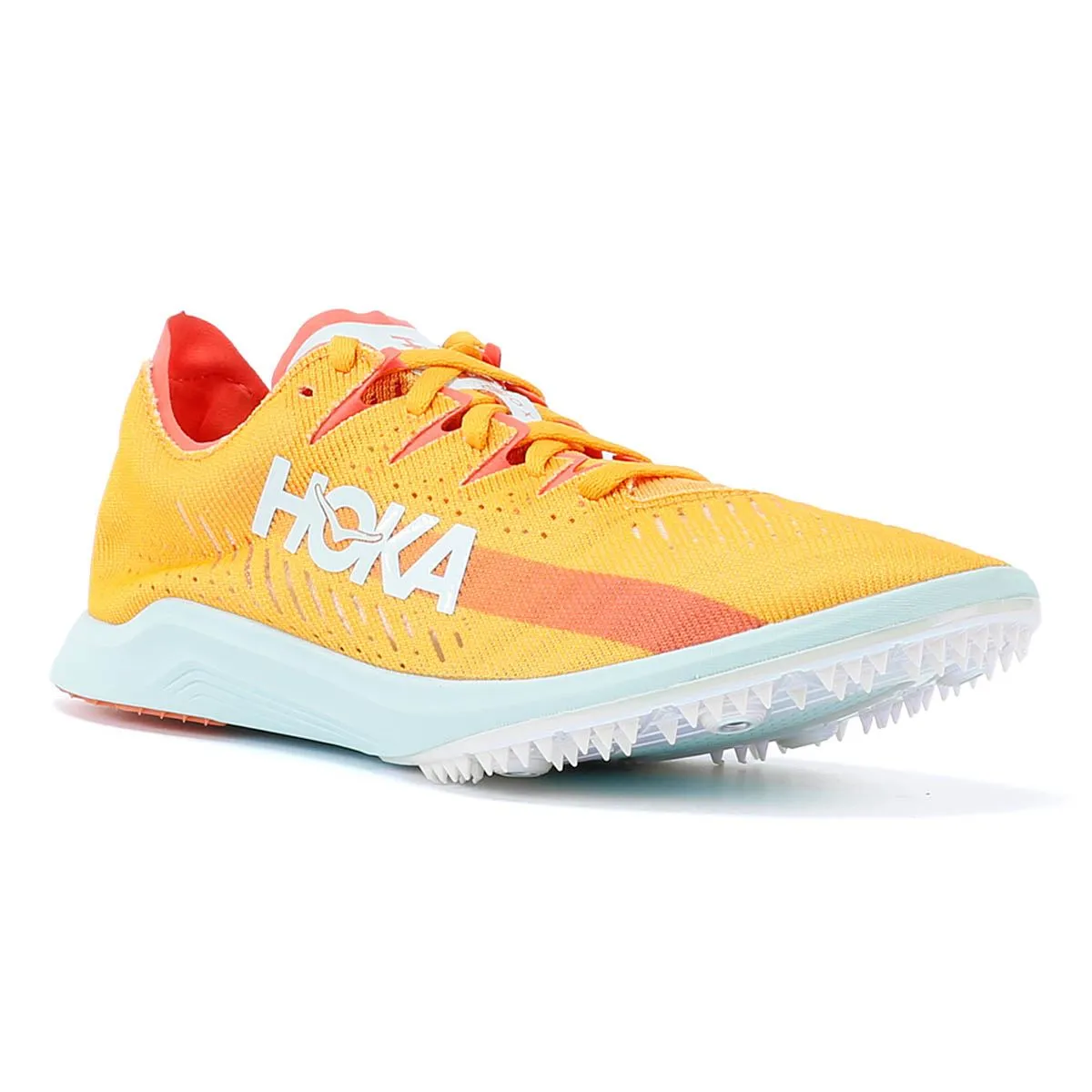 Hoka Cielo X LD Radiant Yellow / Camellia Running Spikes