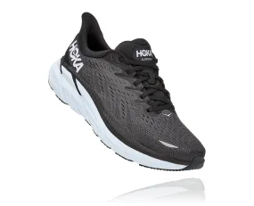 Hoka Mens Clifton 8 Running Shoe- Black/White