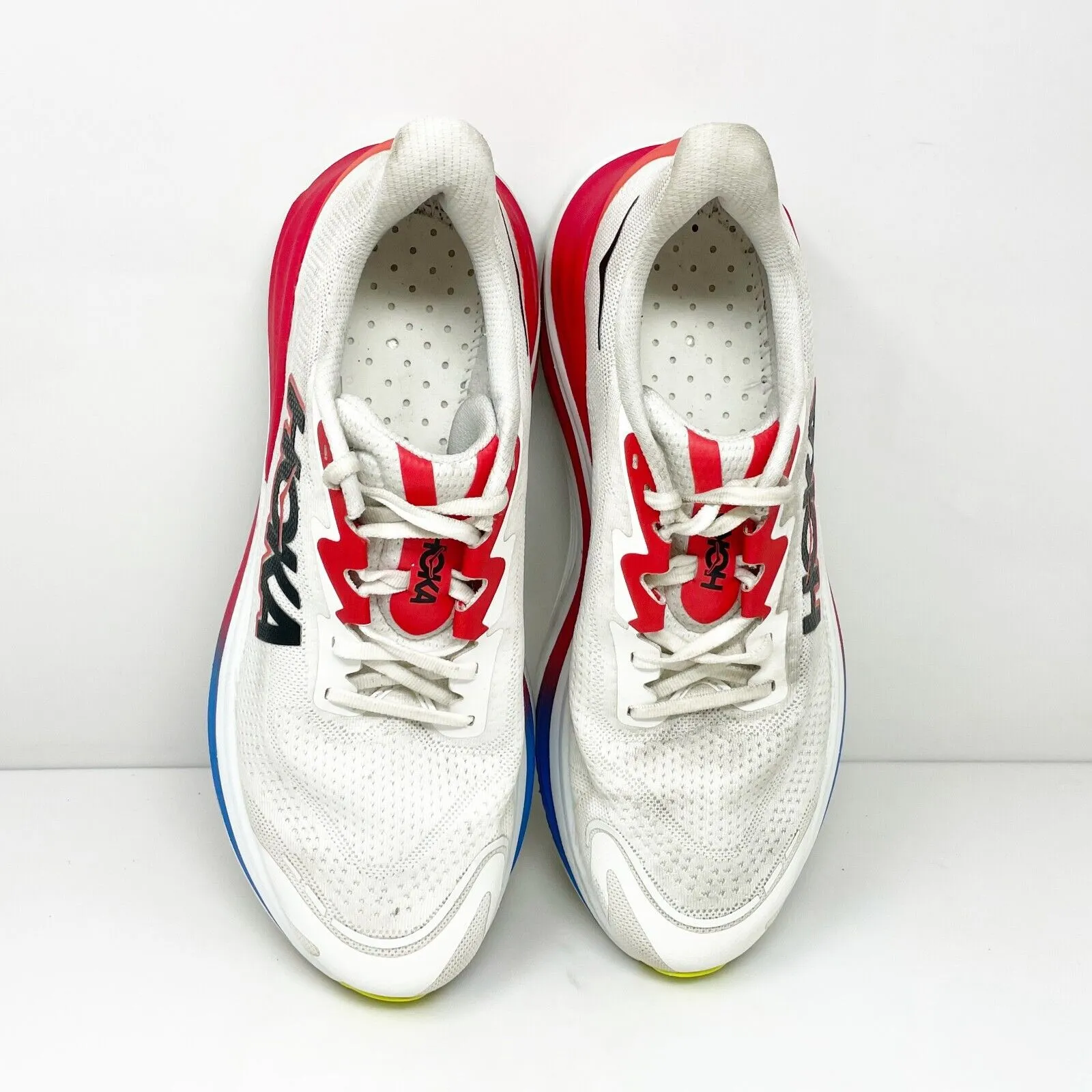 Hoka One One Mens Skyward X 1147911 BVR White Running Shoes Sneakers Size 10.5 D