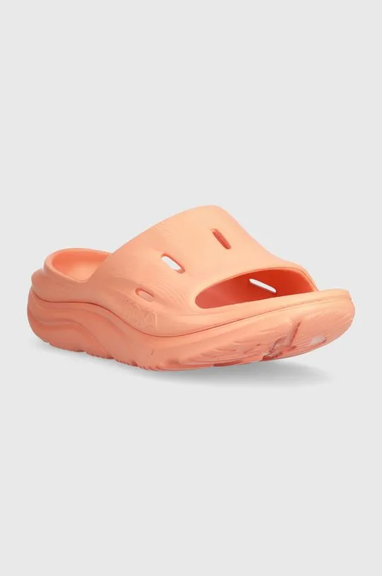 Hoka One One sliders ORA Recovery Slide 3 men's orange color