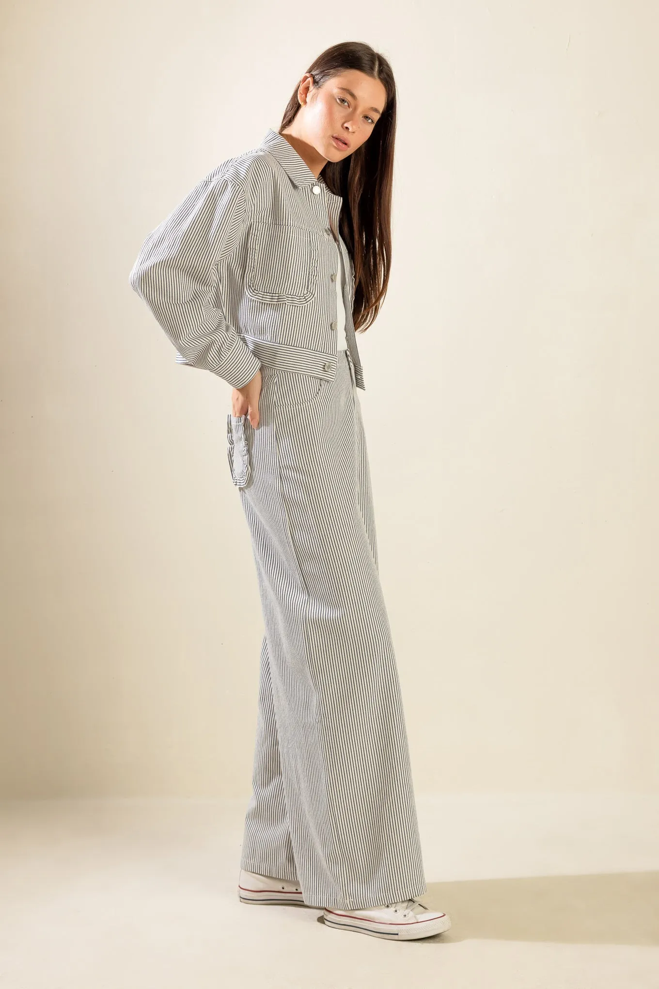 HONESTLY LOVE YOU TWILL CROP JACKET
