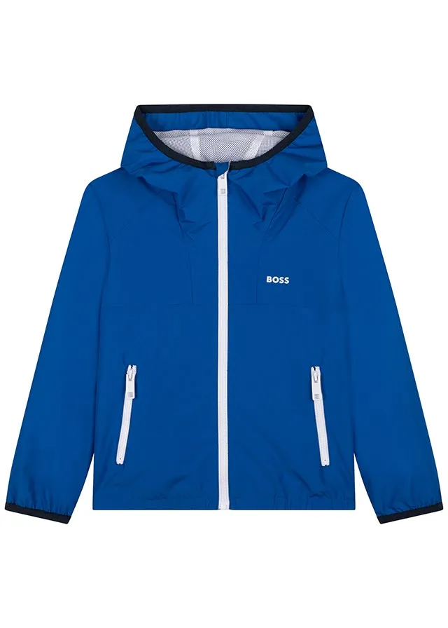 Hooded Windbreaker - Electric Blue