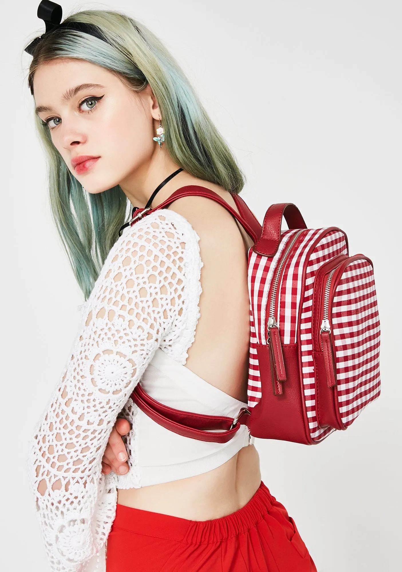 Hot Skippin' Along Gingham Backpack-