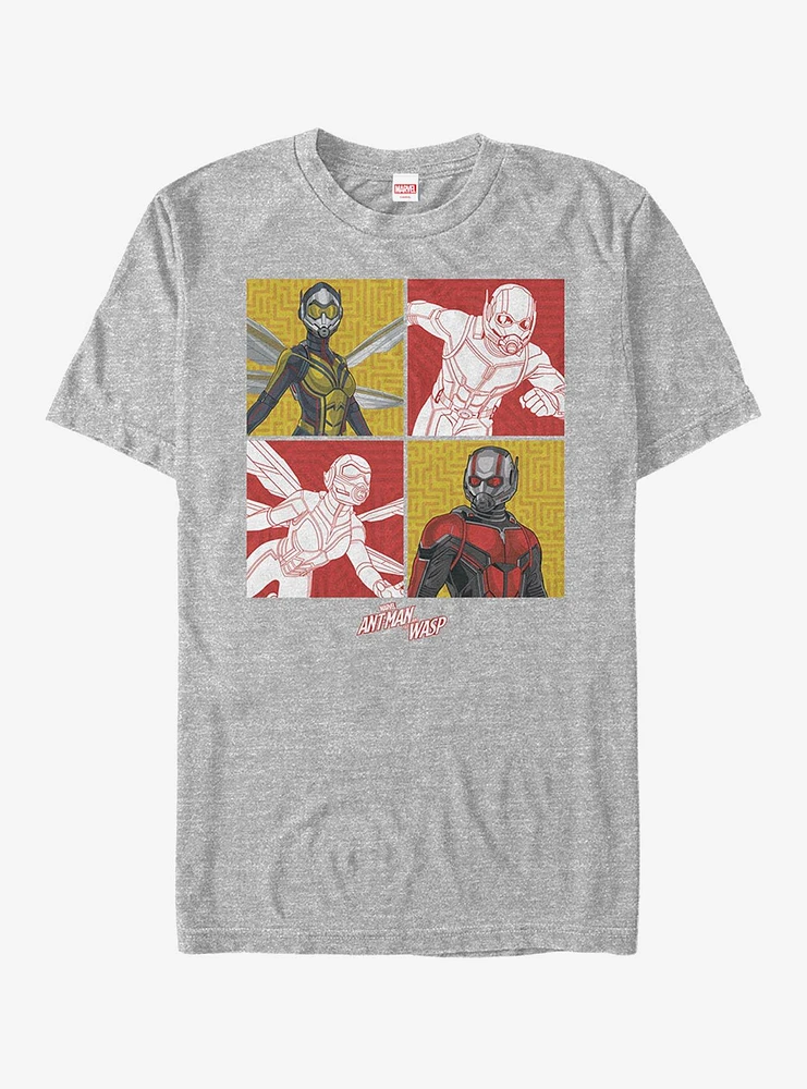 Hot Topic Marvel Ant-Man And The Wasp Character Panels T-Shirt