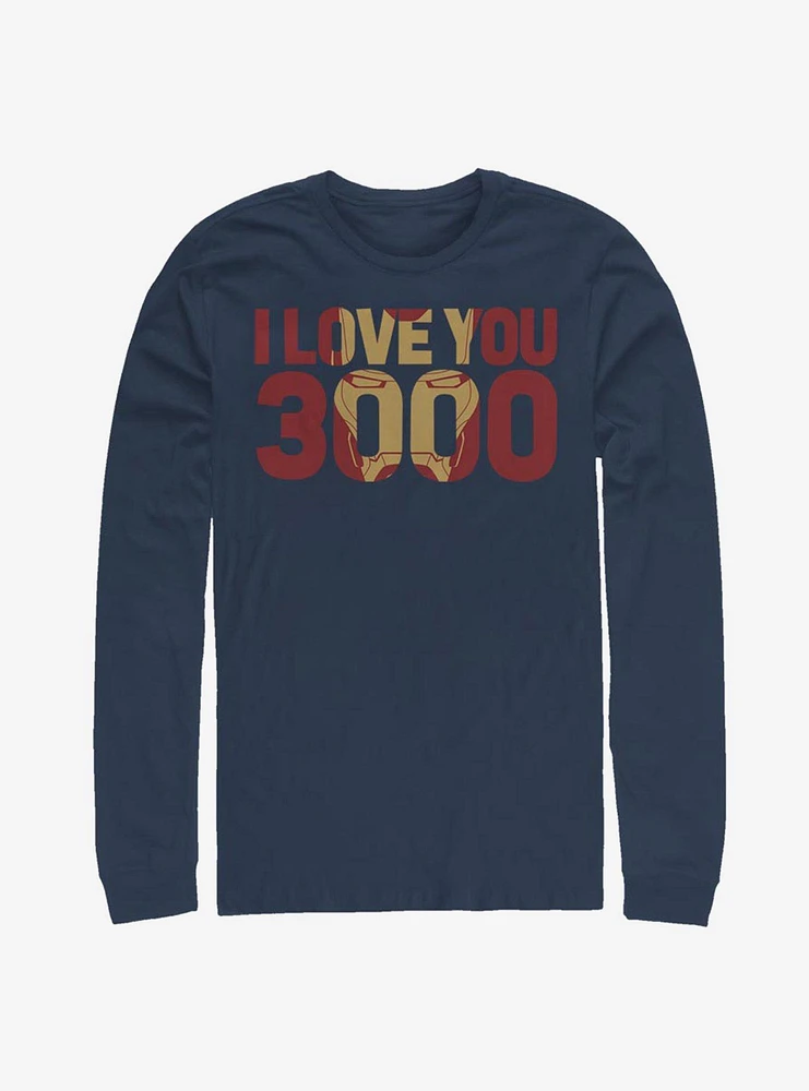 Hot Topic Marvel Avengers: Endgame Iron Man Love You 3000 Long-Sleeve T-Shirt