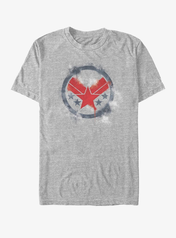 Hot Topic Marvel Avengers: Endgame War Machine Spray Logo T-Shirt