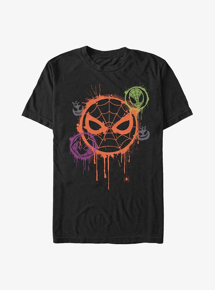 Hot Topic Marvel Avengers Spooky Spider Stencil T-Shirt