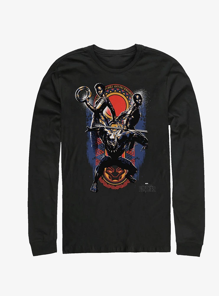 Hot Topic Marvel Black Panther Big Three Long-Sleeve T-Shirt
