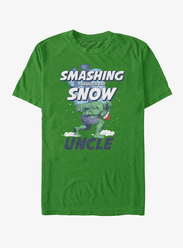 Hot Topic Marvel Hulk Smashing Snow Uncle T-Shirt