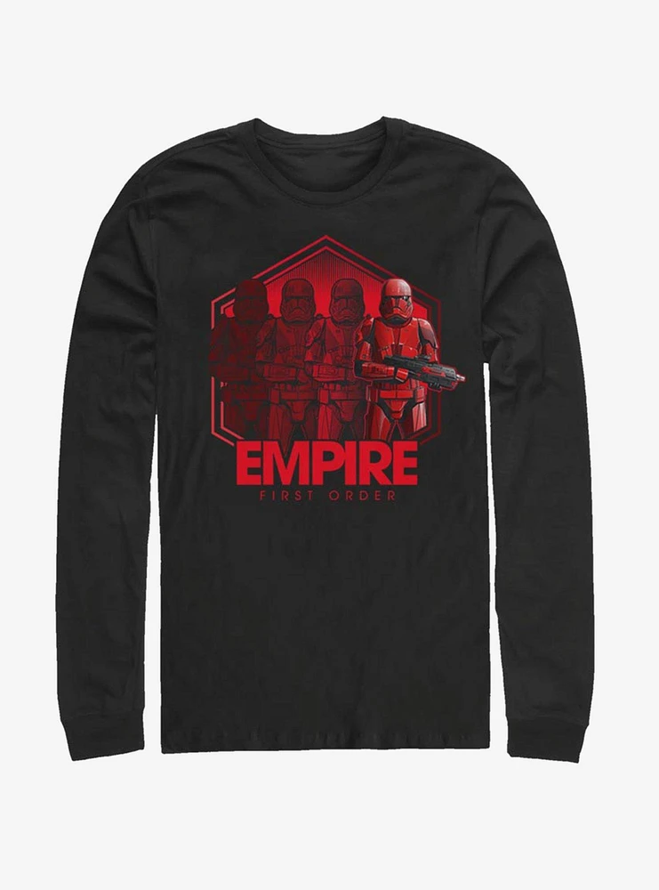 Hot Topic Star Wars Episode IX Rise of Skywalker Red Trooper Troop Four Long-Sleeve T-Shirt