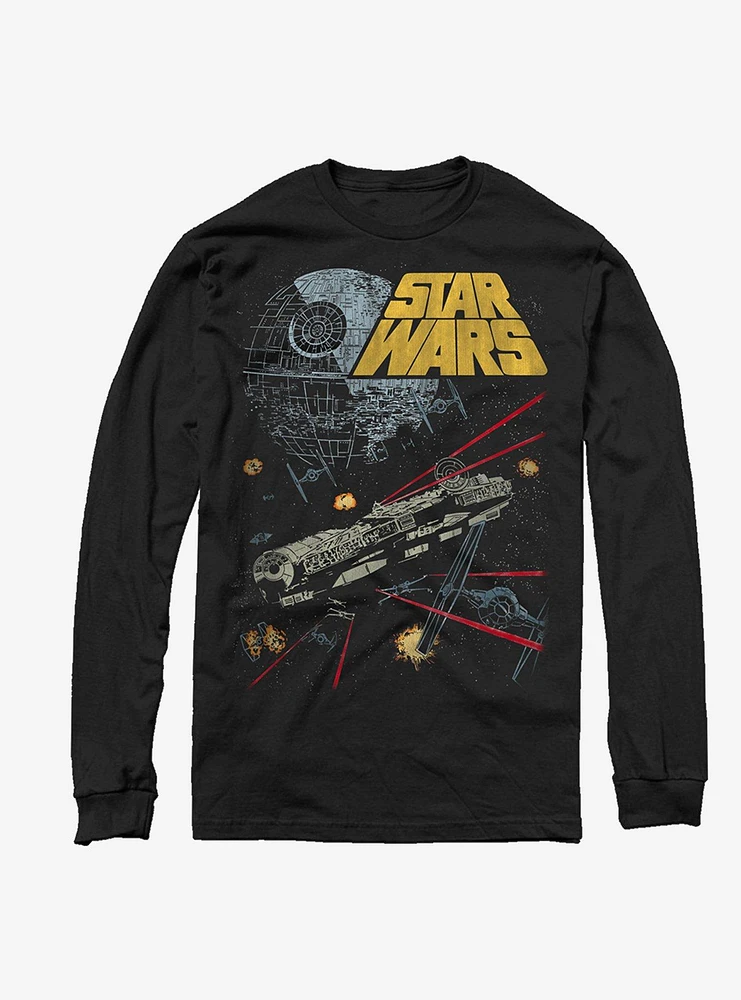Hot Topic Star Wars Falcon Shot - Red Lasers Long-Sleeve T-Shirt