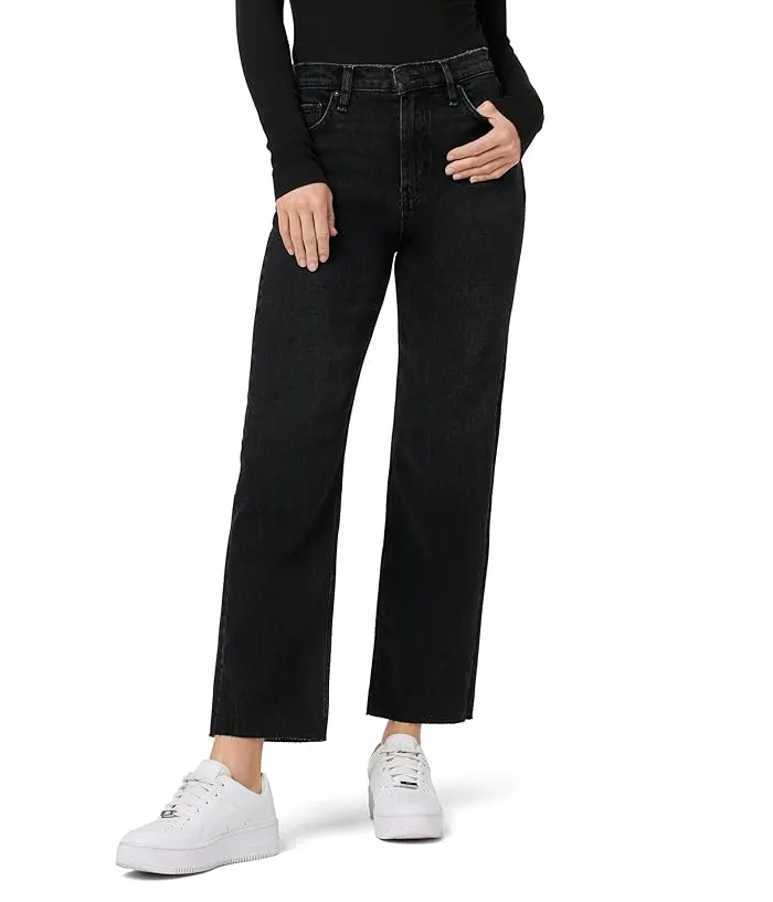 Hudson Jeans Remi High-Rise Straight Ankle in Fade To Black
