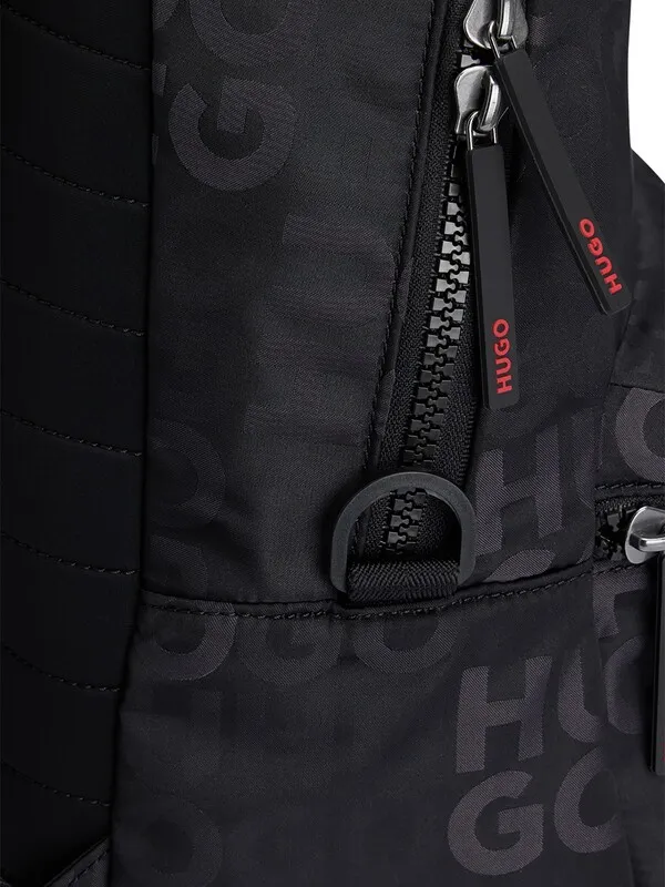 HUGO Ethon 2.0 Multi Logo Backpack - Black
