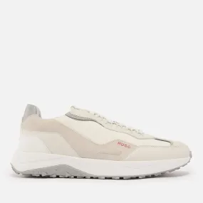 HUGO Men's Kane Leather and Faux Leather Runner Trainers