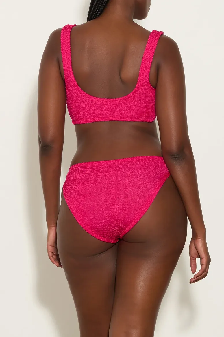 HUNZA G - Juno Bikini - Metallic Raspberry