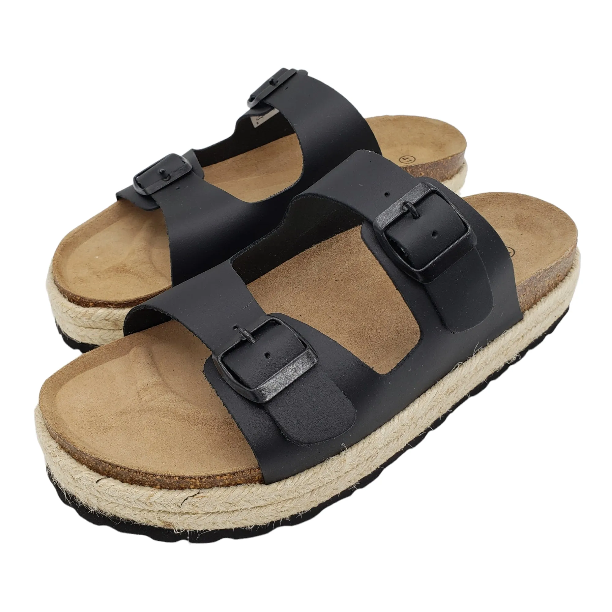 Hush Black Woodstock Sandals