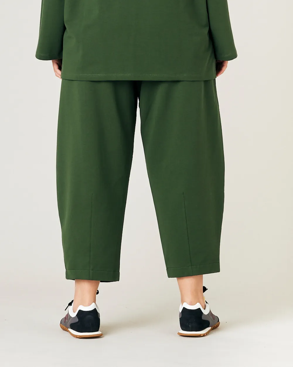 Huxley Kombu Green Cotton Jersey Trousers