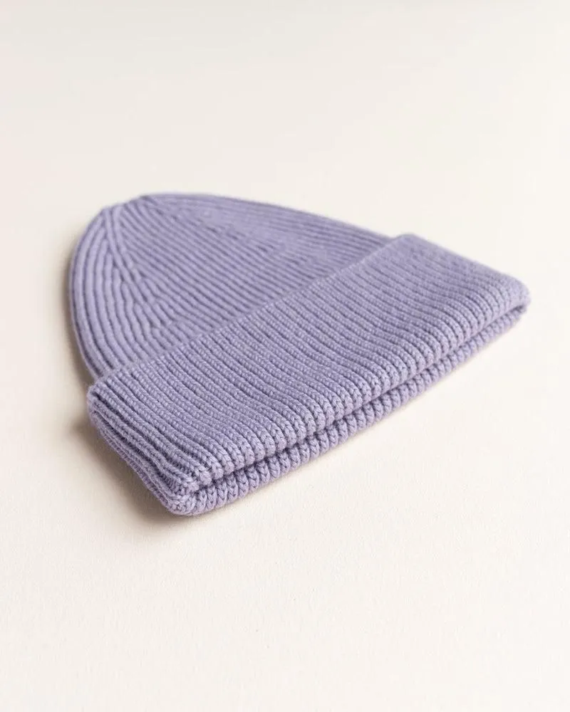 Hvid Fonzie Beanie Lilac