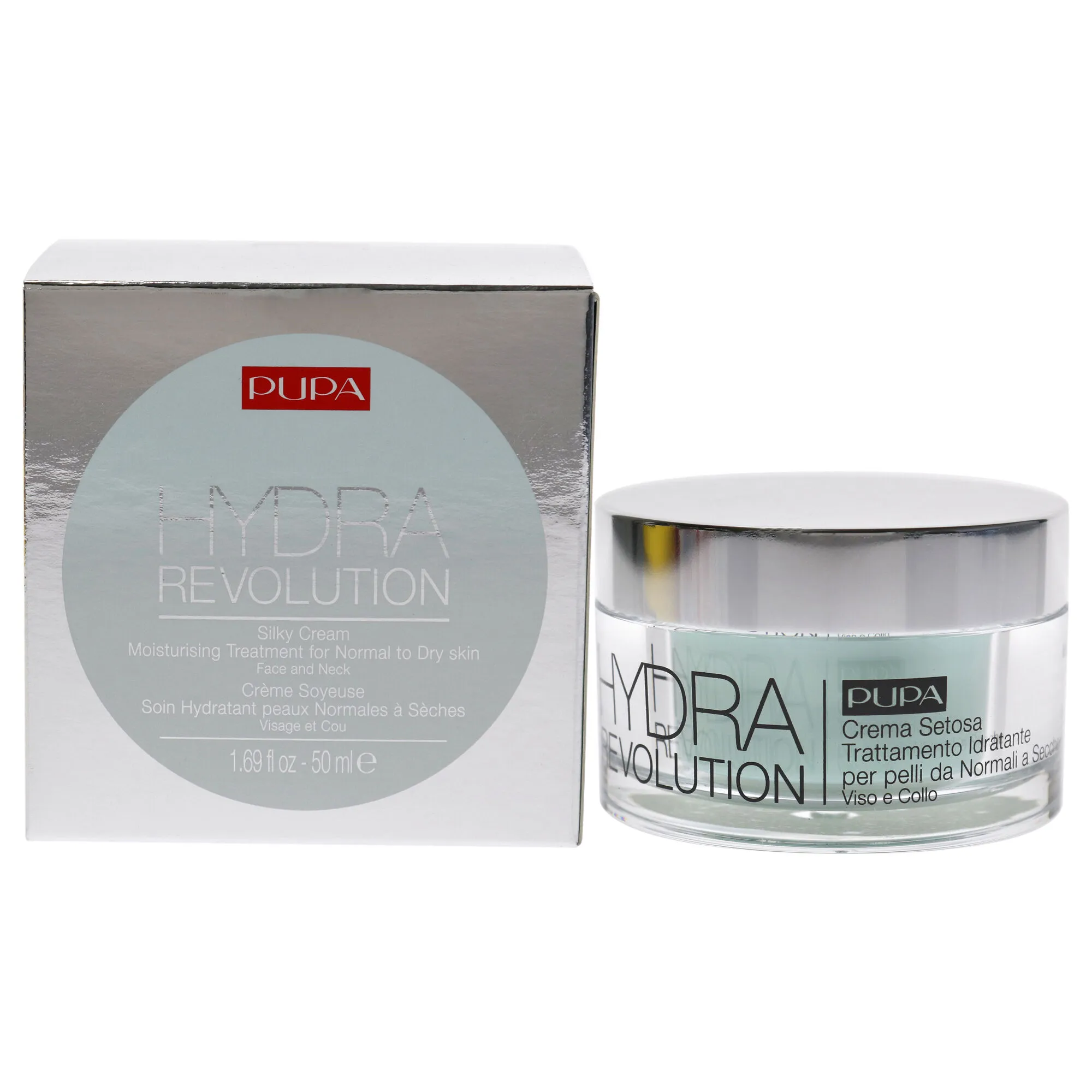 Hydra Revolution Silky Cream Moisturizing by Pupa Milano for Unisex - 1.69 oz Treatment