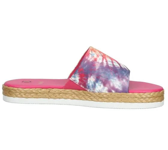 högl mules de plage pour femmes avec imprimé batik chaussures d'été 3-10 0738 en marron ou rose
