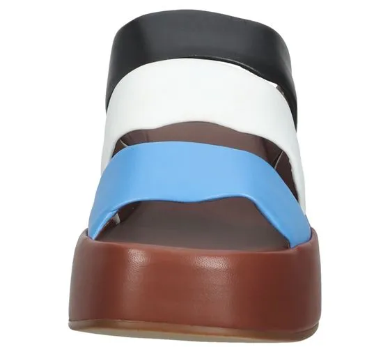 högl mules pour femmes chaussures à plateforme en cuir véritable chaussures d'été 3-10 2520 3999 marron/coloré