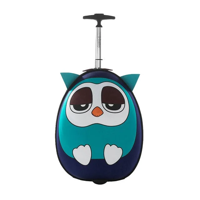 I-Baby 3D Animal Design Kids Luggage Rolling Toddler Travel Case Cartoon Boarding Carry On