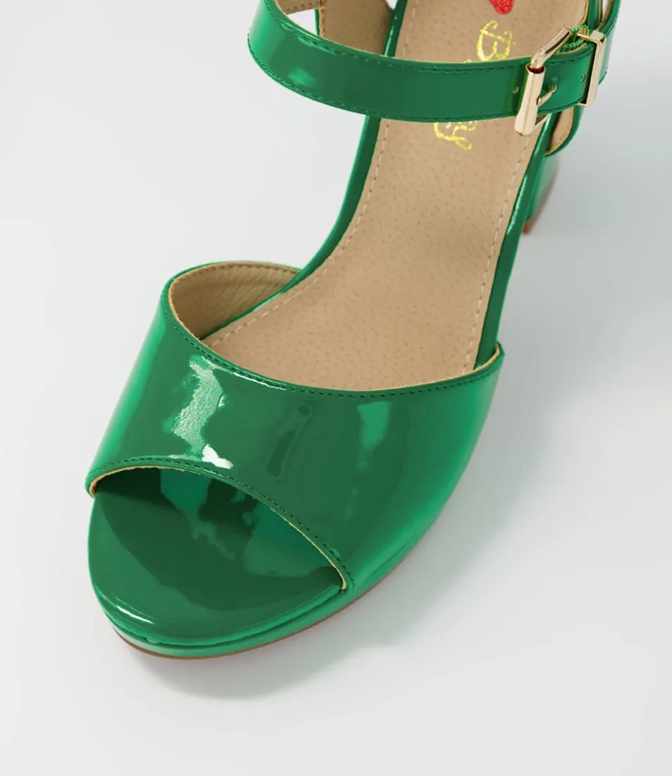 I LOVE BILLY Bountys Green Patent Pu Sandals