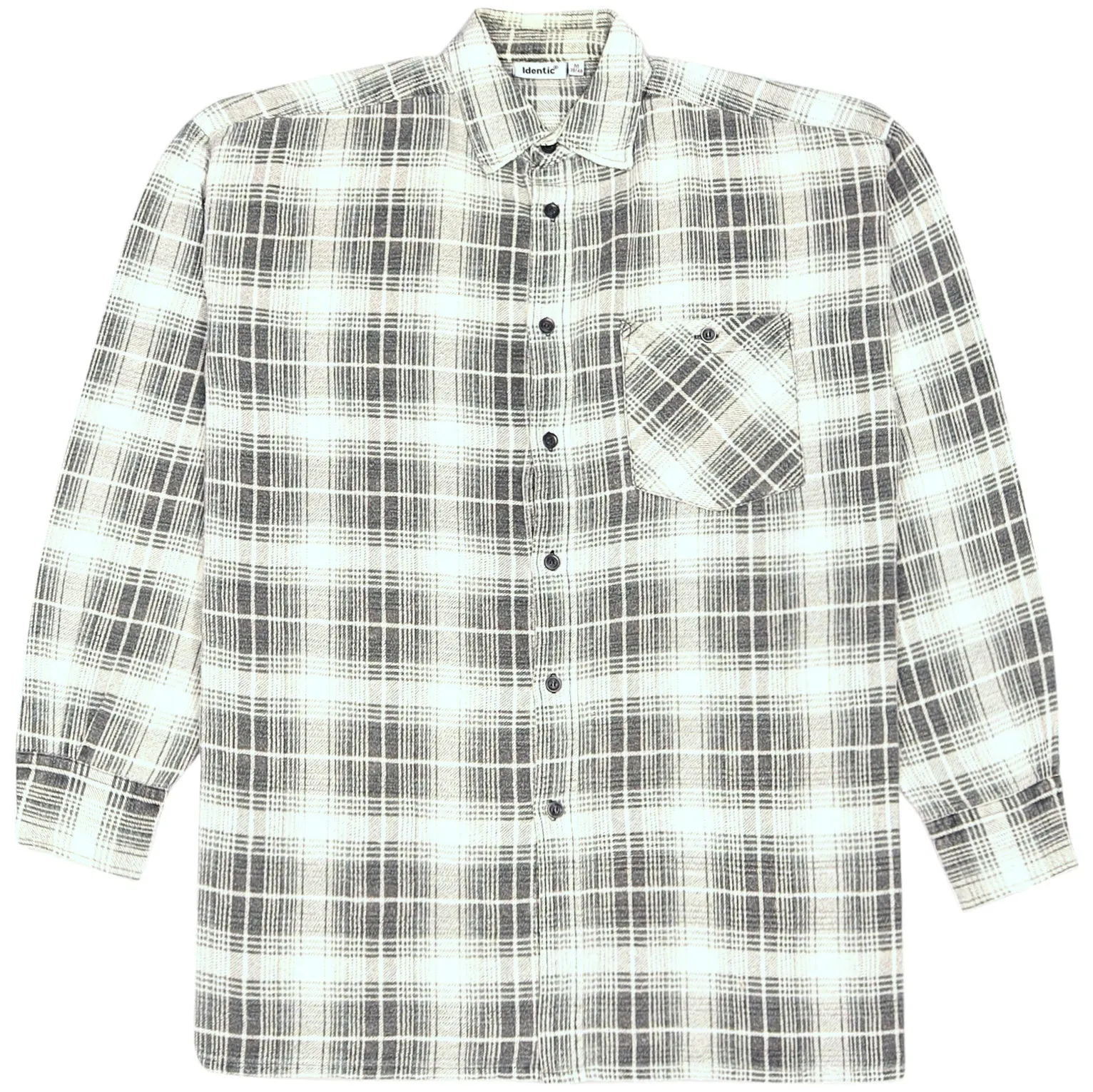Identic Checkered Flannel Shirt Beige Black