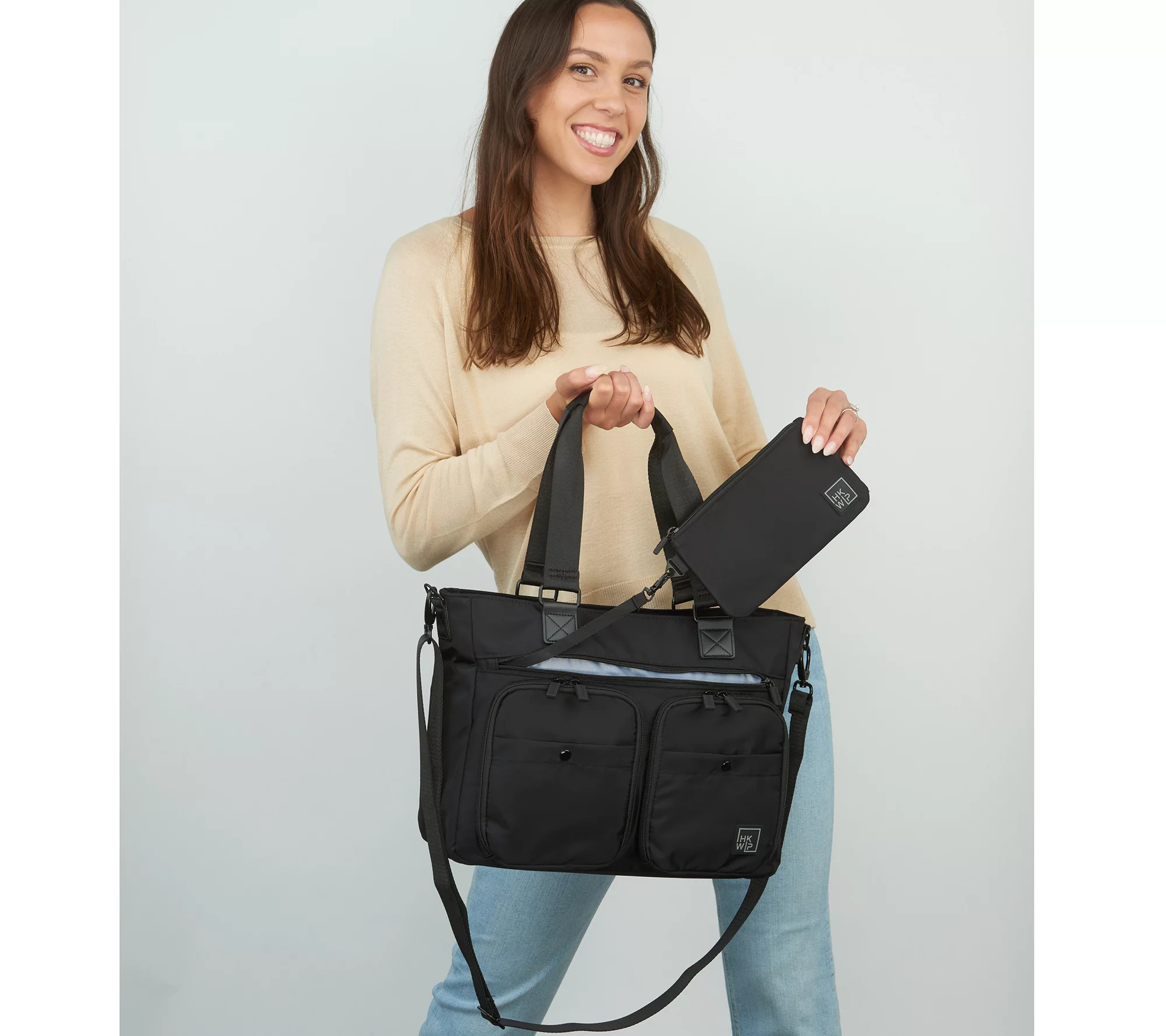 IHKWIP Cargo Catchall Tote with Removable RFID Wallet