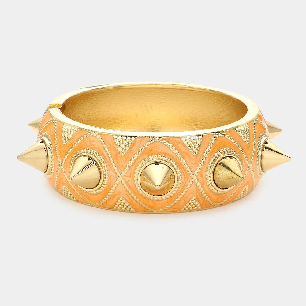 iLLASPARKZ Studded Epoxy Hinged Bracelet