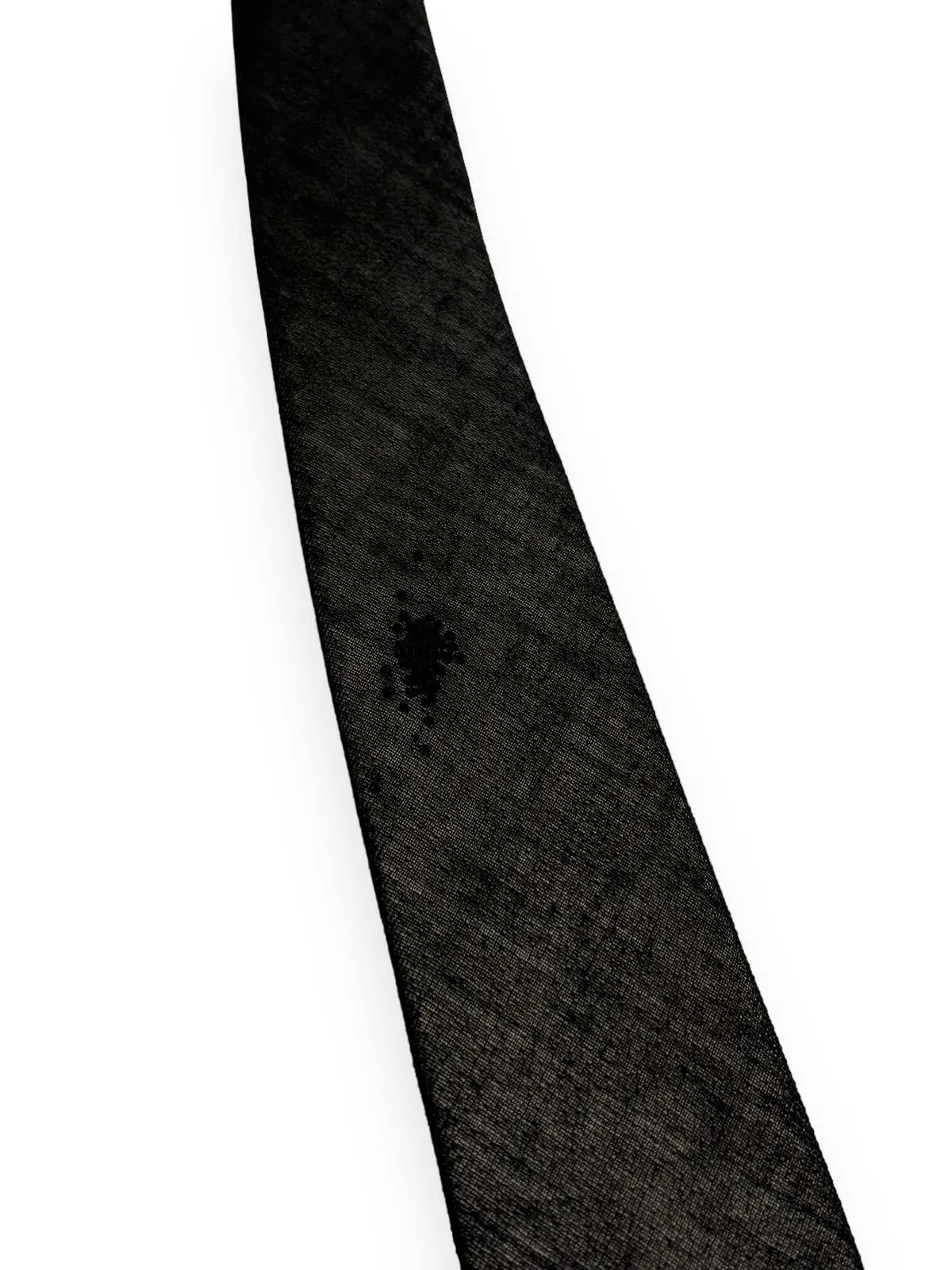 IMPORTED SILK NECKTIE - Dark Grey/Bone