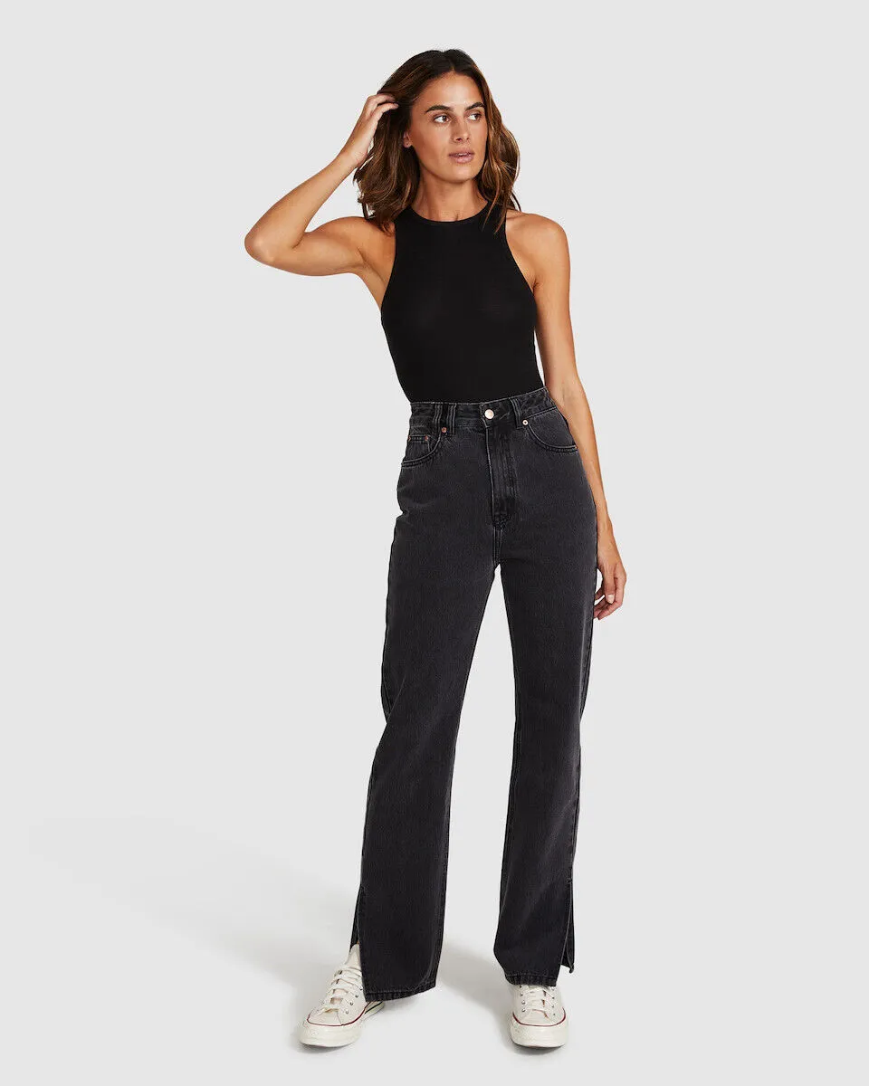 Insight Britney Bootleg Slit Jeans After Dark Black