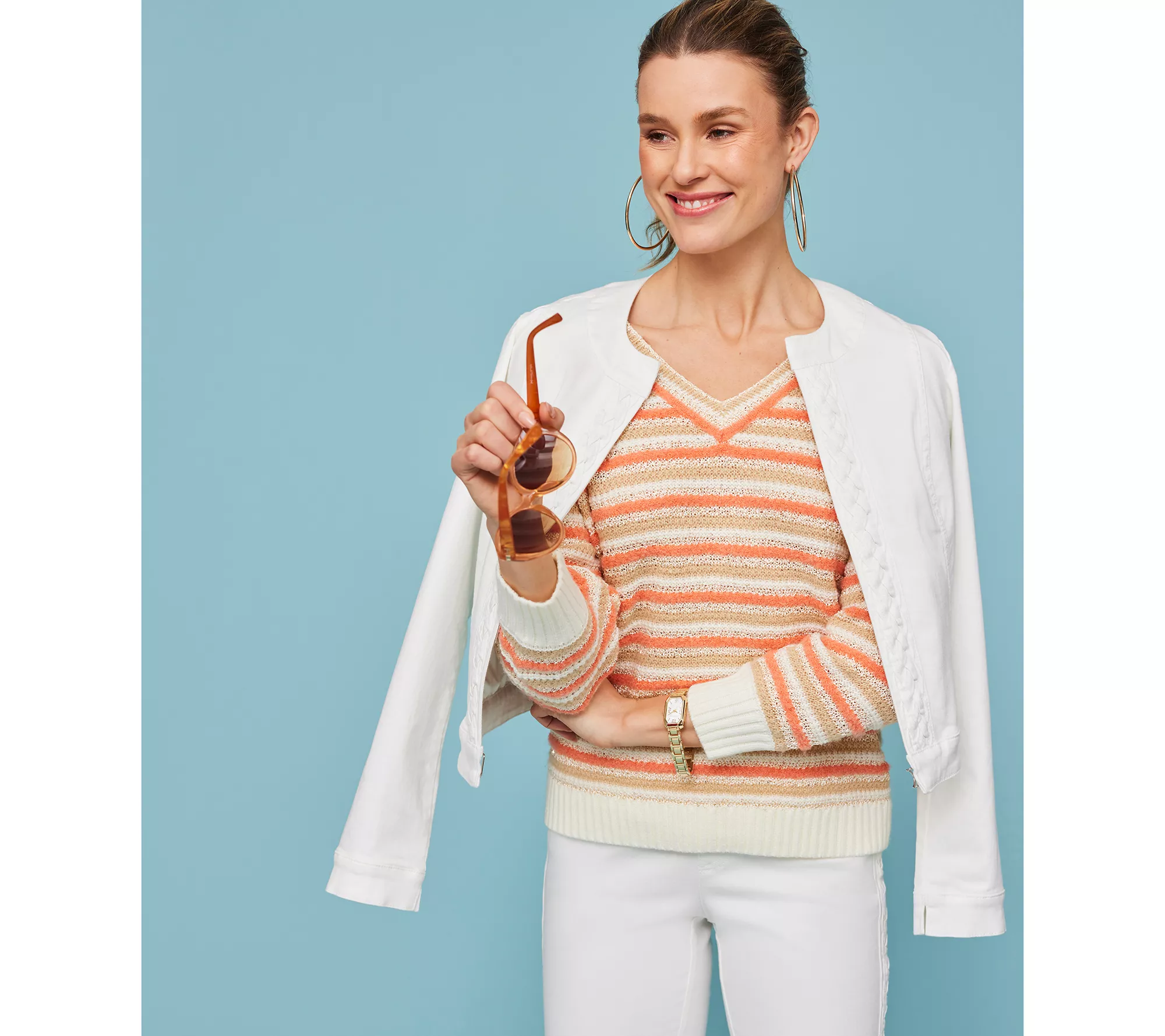 Isaac Mizrahi Live! Petite True Denim Slim Leg Jeans w/ Braid Detail