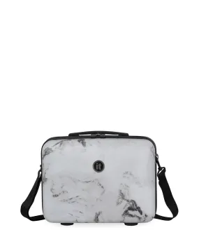 IT Luggage Sheen Greyscale Marble Vanity Case with Shoulder Strap | Simply Be