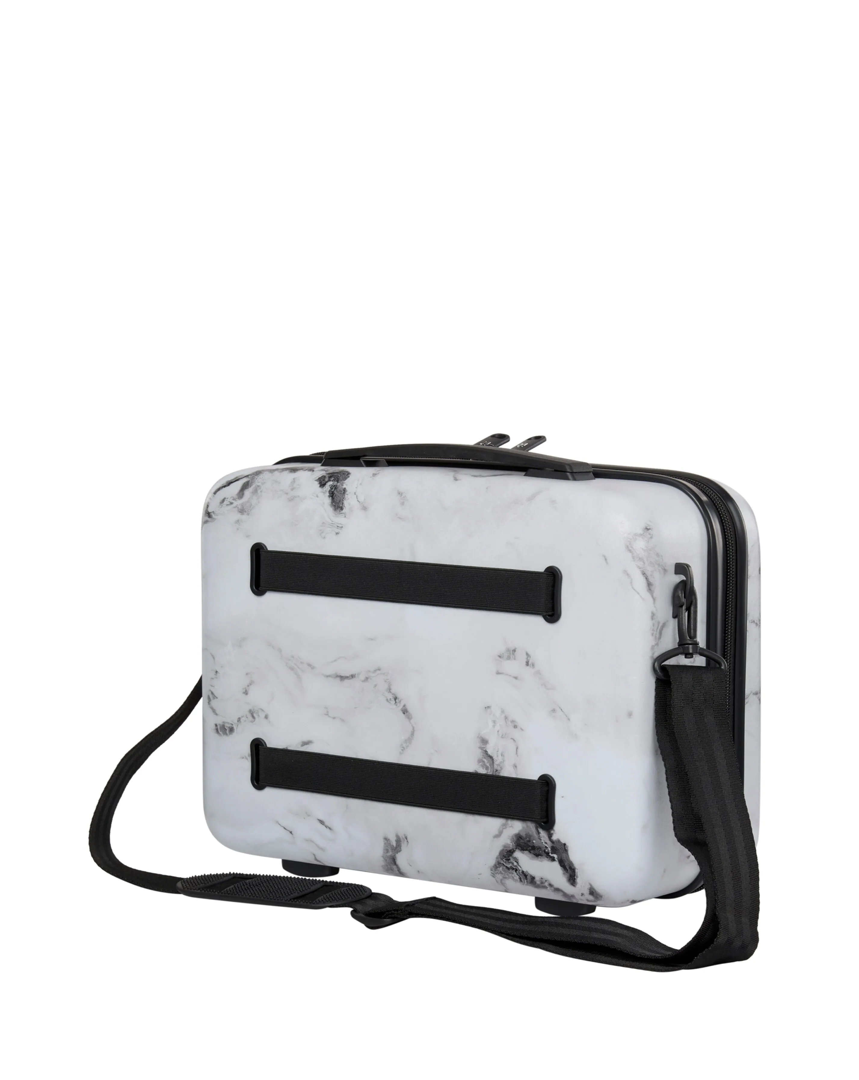 IT Luggage Sheen Greyscale Marble Vanity Case with Shoulder Strap | Simply Be