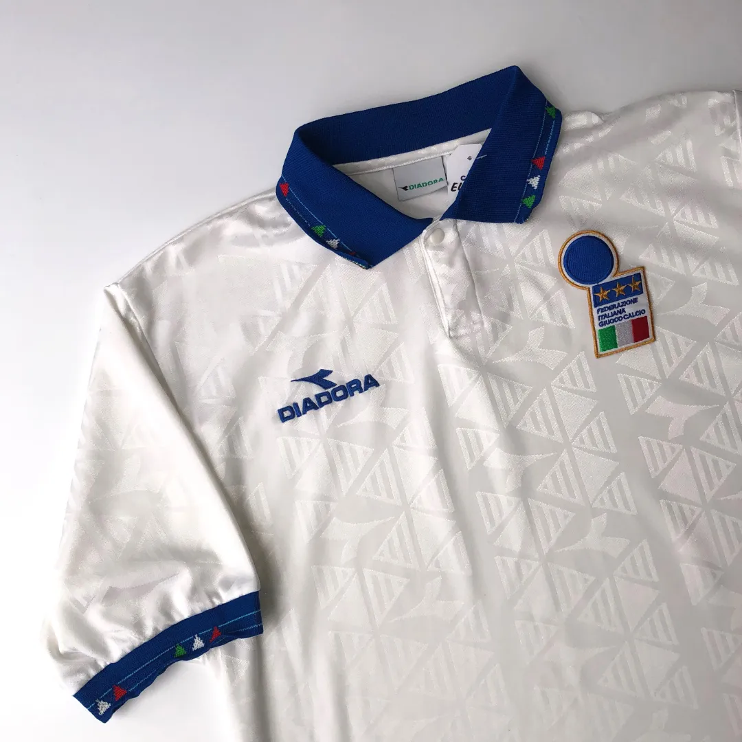 Italy 1992/1993 Diadora Original Away Football Shirt Large