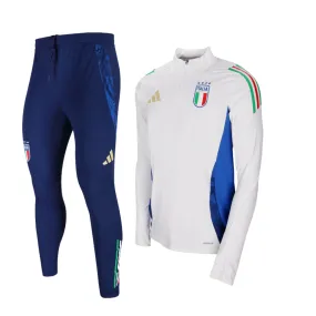 Italy FIGC White Quarter Zip Drill Tracksuit 24/25
