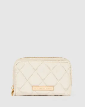 Ivory Zuri Quilt Wallet