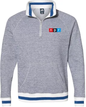 J America Peppered Fleece Quarter-Zip Sweatshirt