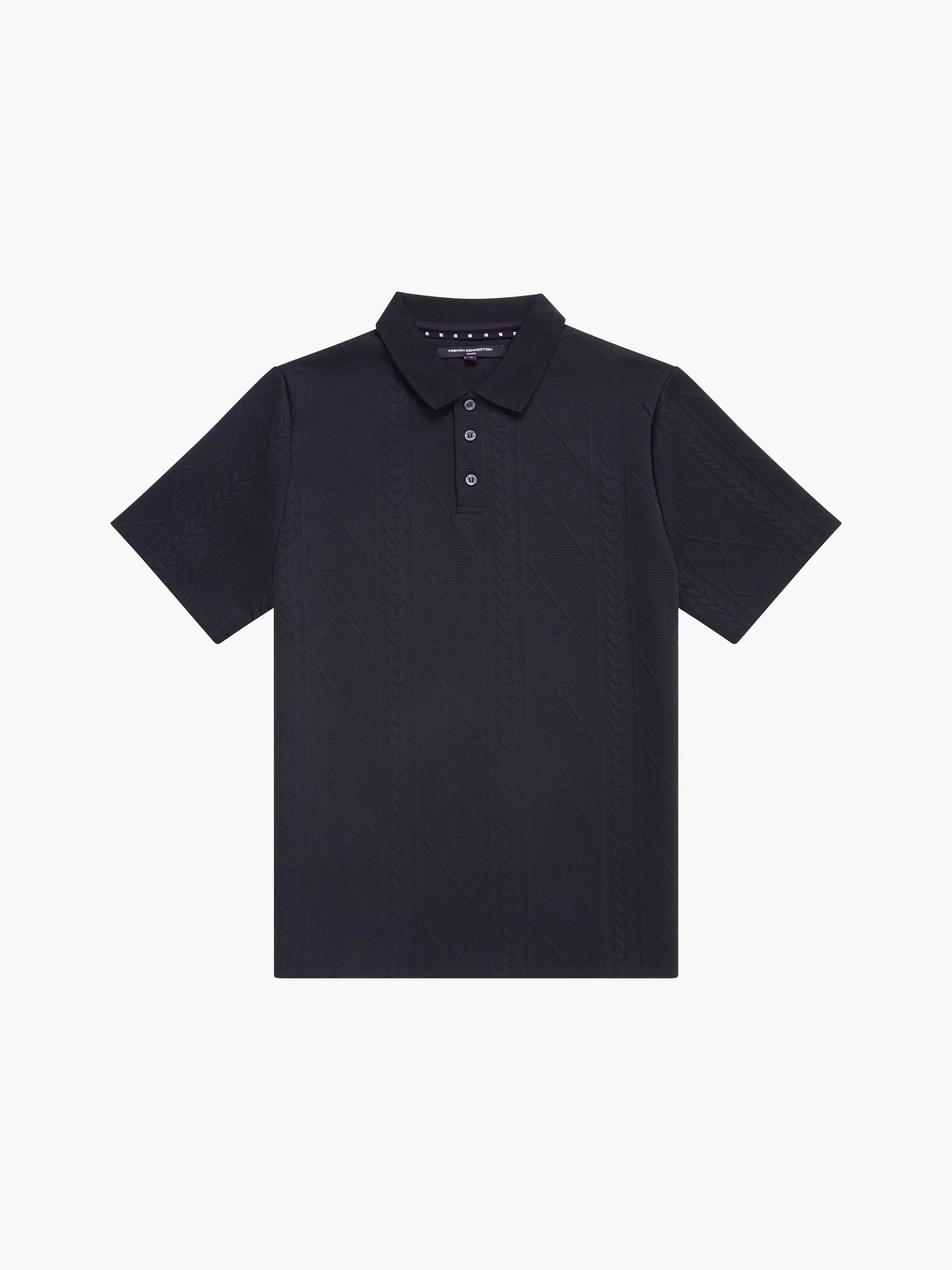Jacquard Short Sleeve Polo Shirt